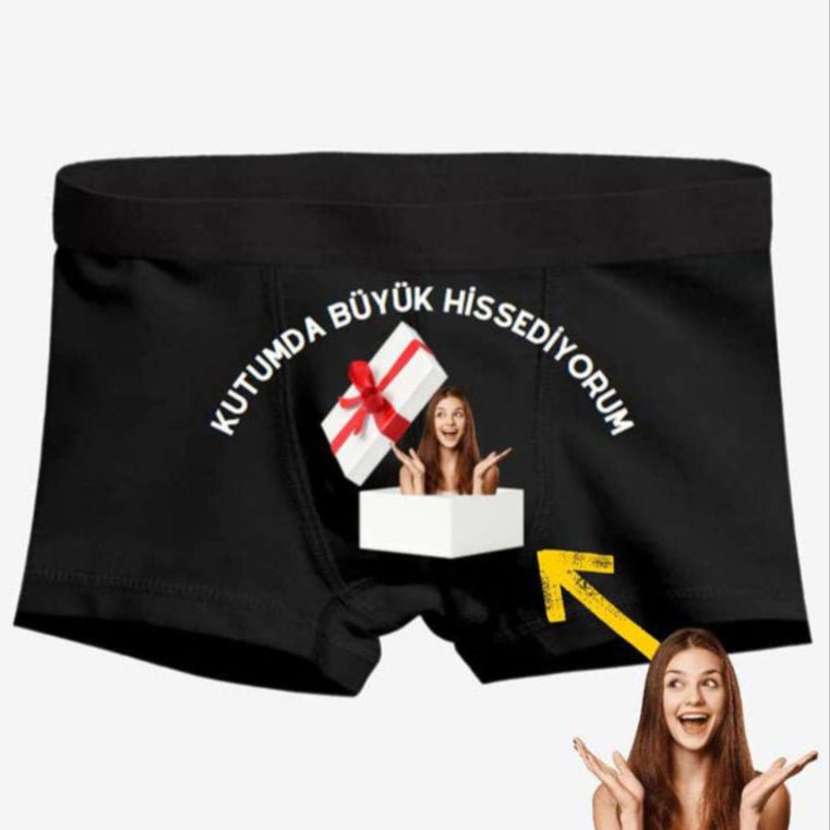Boxer Tasarlama Sen Fotoğrafını Ekle Biz Tasarlayalım Kutumda Büyük Hissediyorum - Bikafa Tasarım