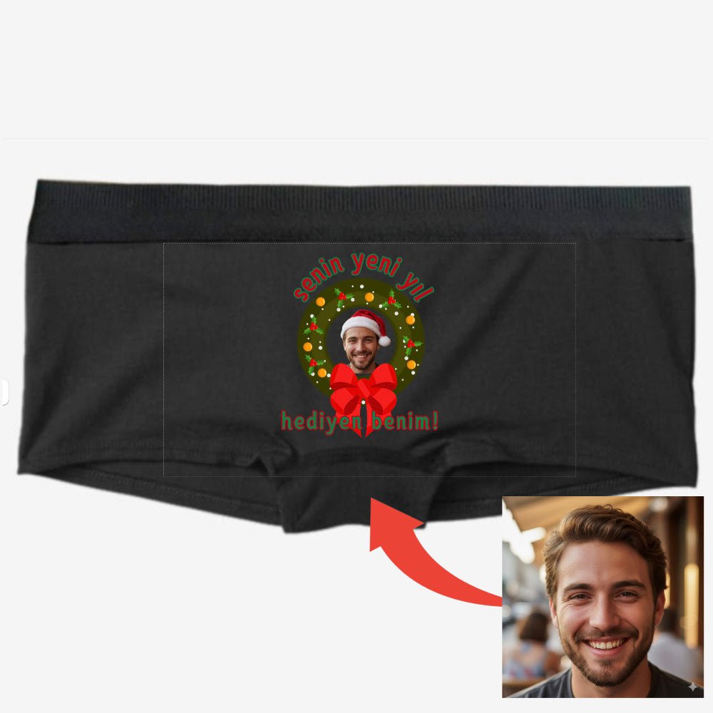 Yılbaşı Senin Yeni Yıl Hediyen Benim Kadın Boxer - Bikafa Tasarım