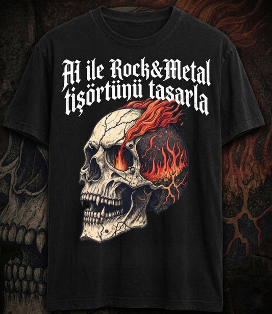 Yapay Zeka İle Rock & Metal Tişörtünü Tasarla - Bikafa Tasarım