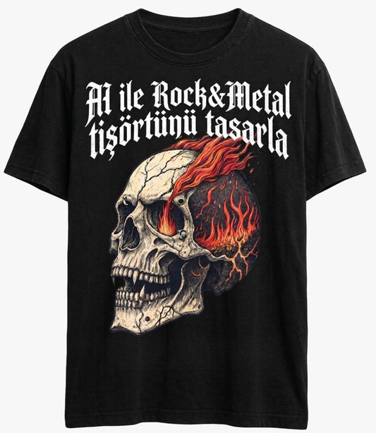 Yapay Zeka İle Rock & Metal Tişörtünü Tasarla - Bikafa Tasarım