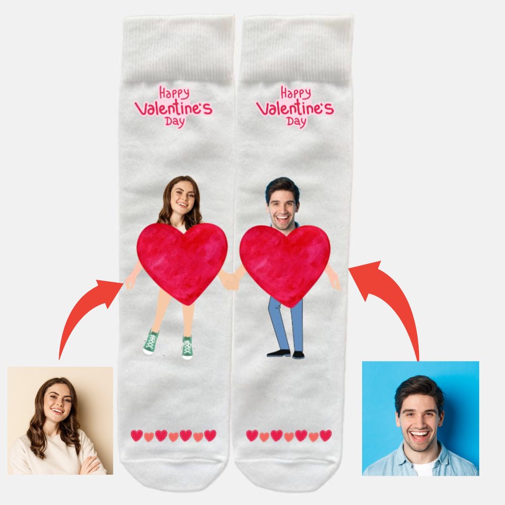 Sevgililer Çorap Valentine's Day TOPUKSUZ - Bikafa Tasarım