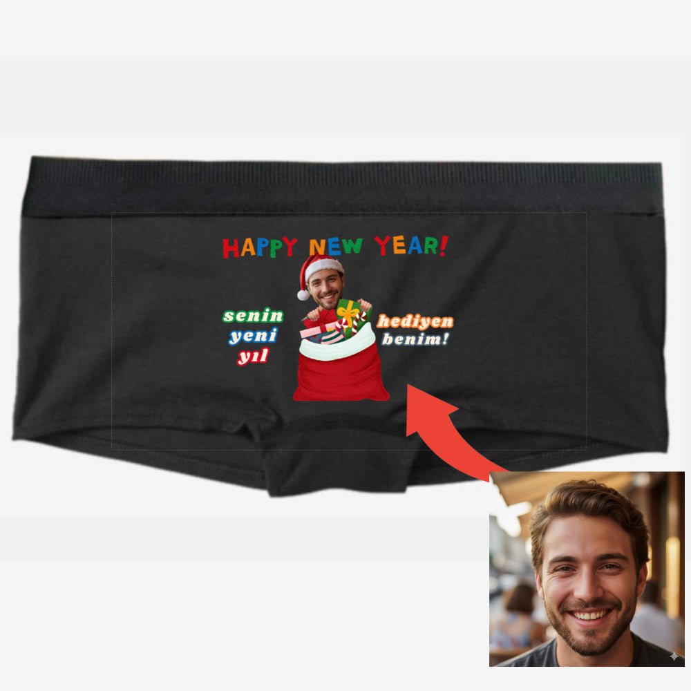 Happy New Year Kadın Boxer - Bikafa Tasarım