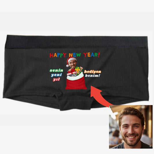 Happy New Year Kadın Boxer - Bikafa Tasarım