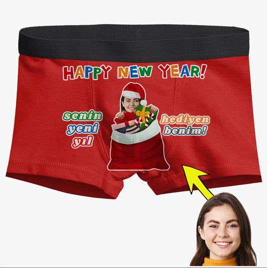 Yılbaşı Boxer Tasarlama Senin Yeni Yıl Hediyen Benim - Bikafa Tasarım