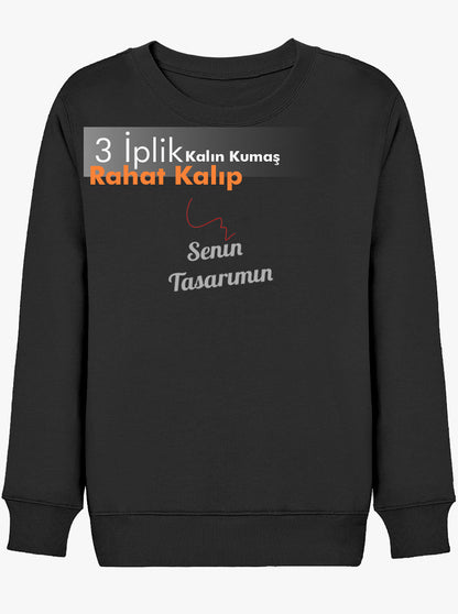 Kapüşonsuz Sweatshirt Tasarla Rahat Kalıp - Bikafa Tasarım