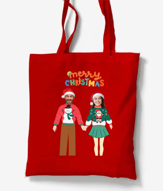 Merry Christmas El Ele Çanta - Bikafa Tasarım