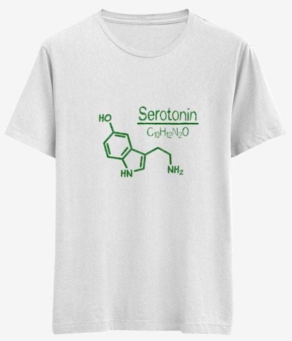 Uniseks Tasarım Tişört - Serotonin Mutluluğun Formülü - Bikafa Tasarım
