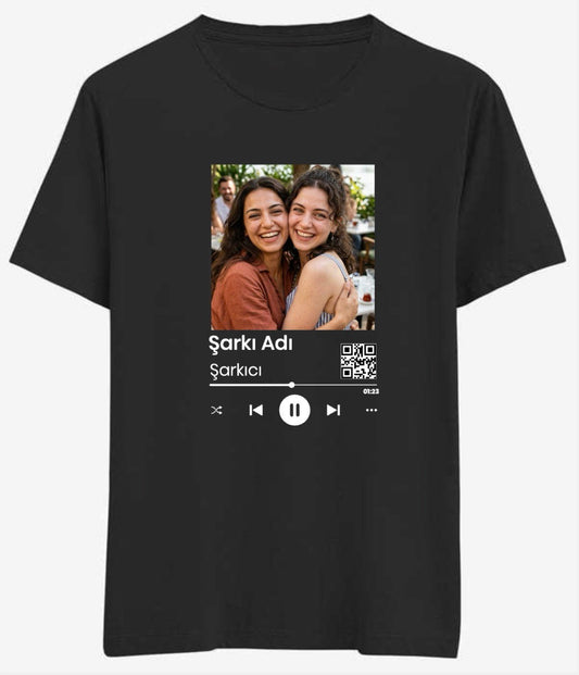 Kişiye Özel Şarkı Tasarımlı Tişört