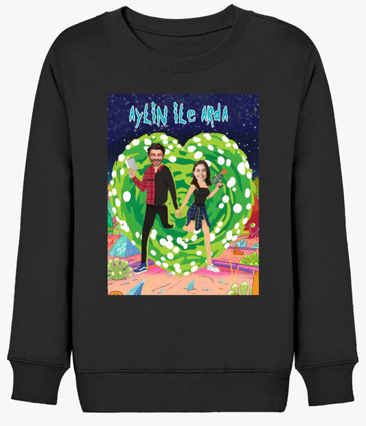 'Rick and Morty' Karakterler Sweat - Bikafa Tasarım