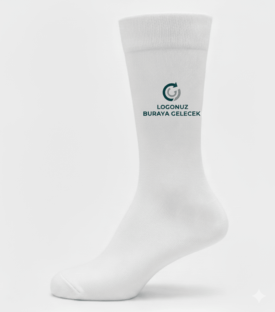Logo Baskılı Çorap TOPUKSUZ - Bikafa Tasarım