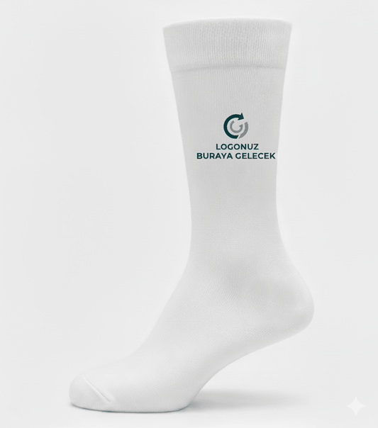 Logo Baskılı Çorap TOPUKSUZ - Bikafa Tasarım