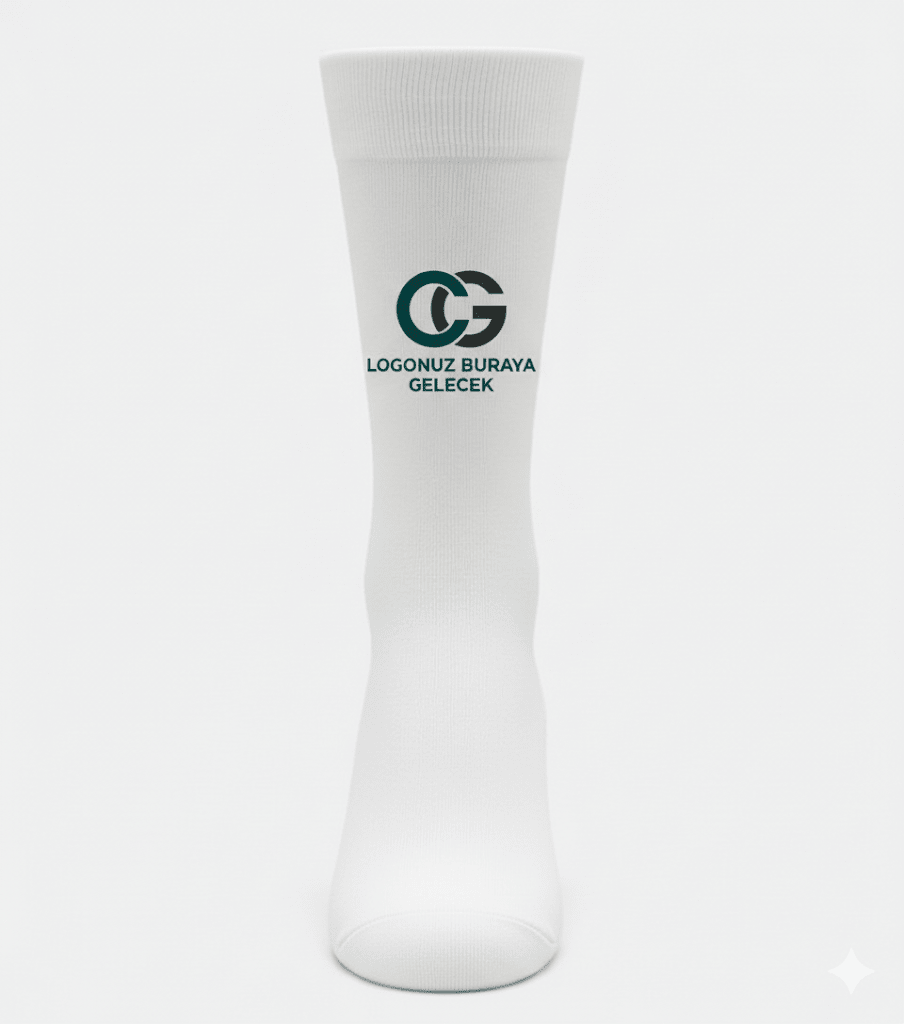 Logo Baskılı Çorap TOPUKSUZ - Bikafa Tasarım